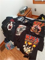 Collection of rock t-shirts