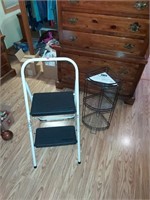 Cosco 2step folding stool and 3 tier corner spa
