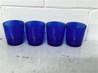 Vintage Libbey cobalt blue glasses