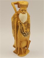 Vintage Japanese Carved Ivory Sage / Wise Man