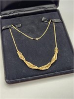 14K Yellow Gold Geometric Designer Necklace