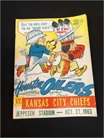 1963 Houston Oilers Program