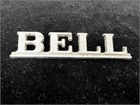 Vintage Metal Bell Car Dealership Emblem Nameplate