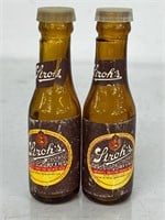 Vintage SaltPepper Shakers Stroh's Beer Bottle