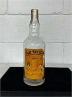 Vtg old Taylor bourbon whiskey bottle