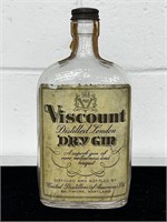 Vtg viscount Dry gin bottle