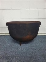 Large antique cast iron cauldron 20