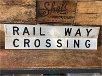 New Old Stock Railway Crossing Alluminium Sign