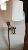 Brass Floor Lamp Newer Shade Good Condition