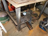 Steel Table on rollers