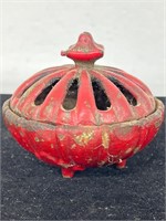 Vintage cast iron Vantines incense scent burner