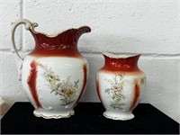 Vintage Alba China pitcher & vase