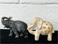 Vintage Stone carved elephants