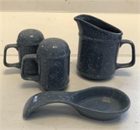 Salt and Pepper Set, Spoon Rest and Matching