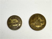 2 Vintage Trading Tokens