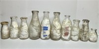 Various Glass Milk Bottles