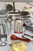 Kitchen Essentials Whisk, Thermometers, Knives,