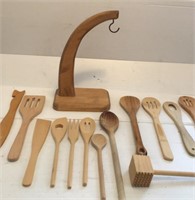 Wooden Spoons and Banana Rack