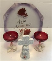 Vintage Anniversary Glassware 40th Anniversary