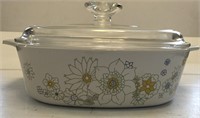 Vintage circa 1970  Floral Bouquet Corning Covered