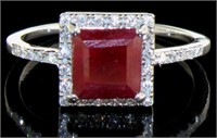 Princess Cut 2.13 ct Ruby Solitaire Ring