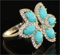 Natural 4.63 ct Sleeping Beauty Turquoise Ring