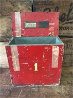 Red Timber Box "Return to Water Supply per Sydney"