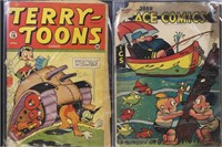 5 Golden Age Comic books, 1940s-1950s, mixed