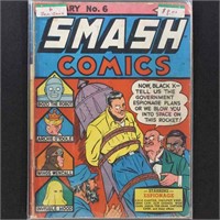 Smash Comics #6 1940 Quality Comic, creases, some
