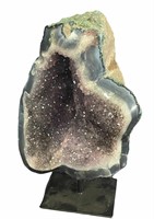 AGATE & AMETHYST GEODE ON STAND