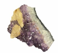 AMETHYST CLUSTER WITH CALCITE CRYSTAL