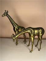 Brass giraffes vintage tall heavy solid brass