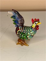 Fitz and Floyd Art GLASS Managerie Rooster
