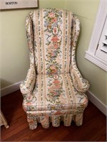 Vintage high back arm chair