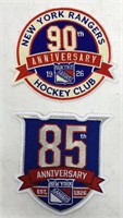 NHL Patches 85th 90th Anniversary New York