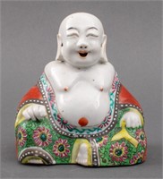 Chinese Famille Rose Budai Figure Censer, 19th C.