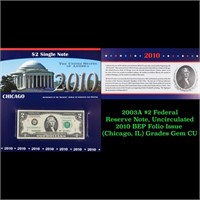 2003A $2 Federal Reserve Note, Uncirculated 2010 B