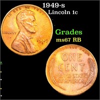 1949-s Lincoln Cent 1c Grades GEM++ Unc RB