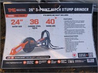26" 3-Point Hitch Stump Grinder