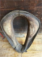 Antique Primitive Farm  Leather Horse Collar (1)