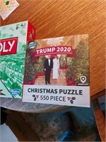 Monopoly puzzle roll up mat and Trump puzzle