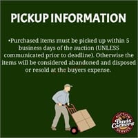 Pickup Information - $5 Loader Fee Per Lot