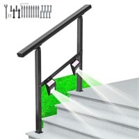 Handrail for Outdoor Steps with Sensor Lights