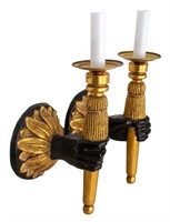 Andre Arbus Manner Wall Sconce Torchieres, Pair