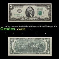 1976 $2 Green Seal Federal Reserve Note (Chicago,