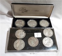5 Pre-’21 Morgan Dollars; 3 Circulated Piece