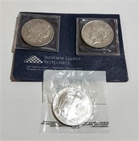 2 Silver Dollars; 2003 Silver Eagle