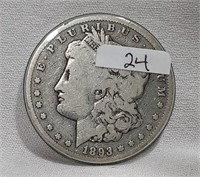 1893-CC Silver Dollar G