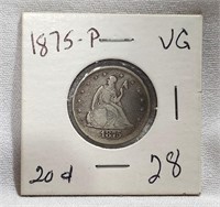 1875-P Twenty Cent VG