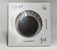 1804 Plain 4 Half Cent G